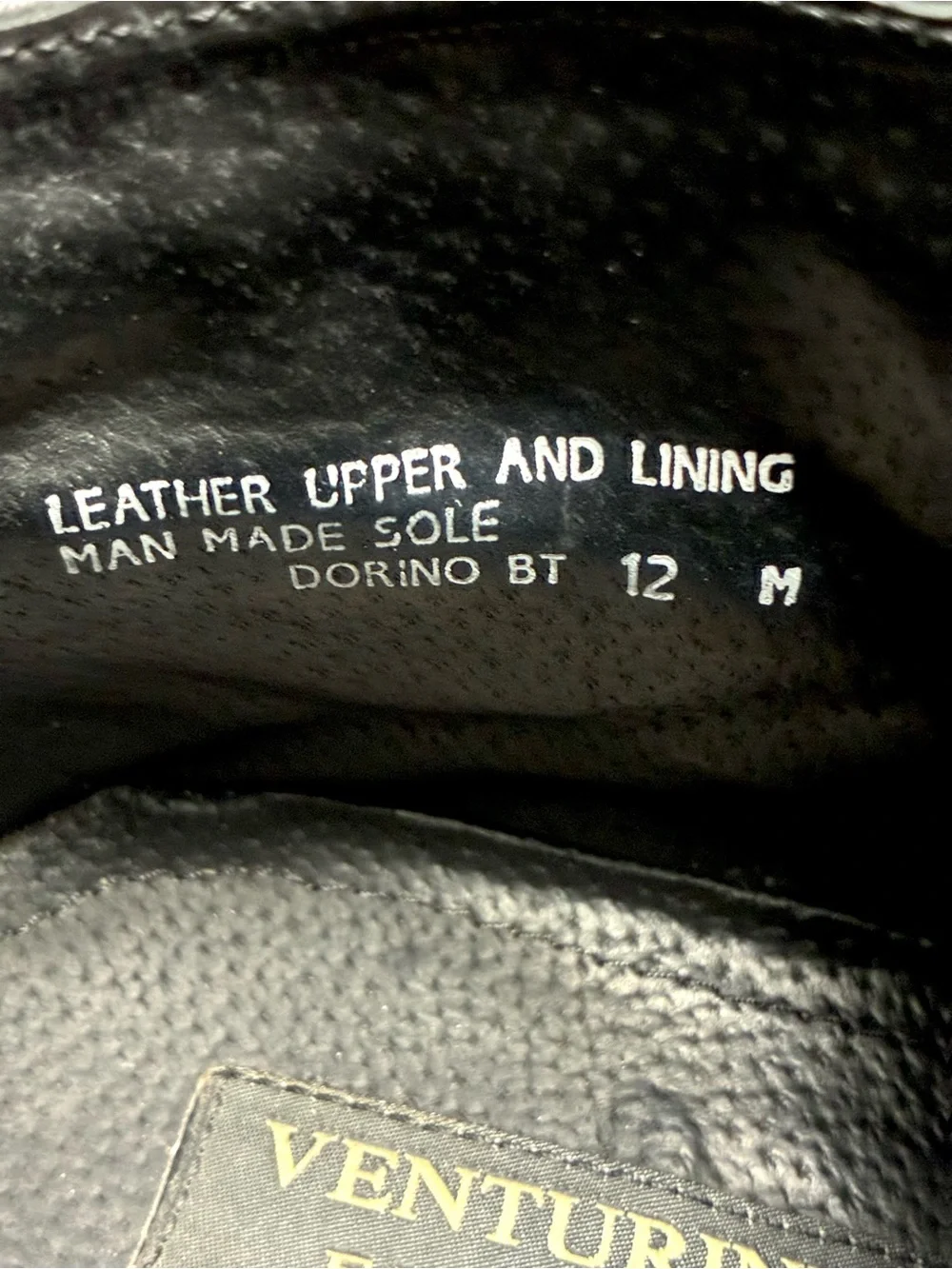 Venturini Black Leather Square Toe Low Boots Made in Italy Men’s Size 12 M